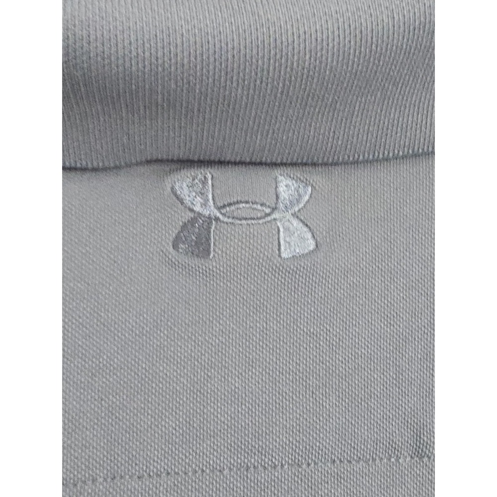 Under Armour XL Polo‎ Shirt Gray Loose Fit Short Sleeve Casual Mens - Picture 5 of 8